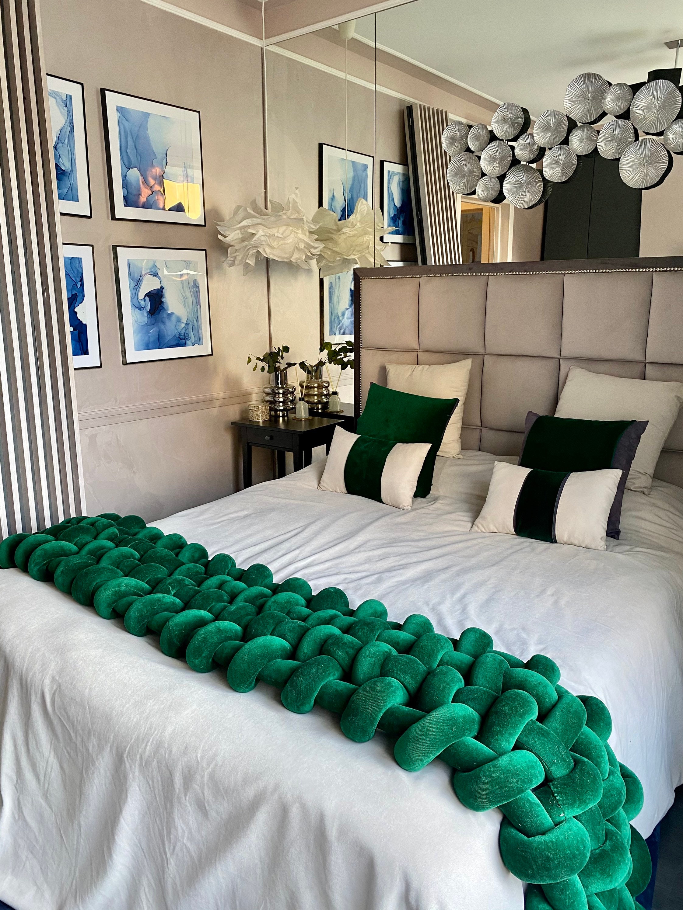 Braided bed throw runner bed throw blanket mat beddings bed Etsy