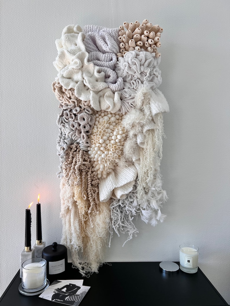Textile Art: Coral Reef-inspired Large Macrame, Woven Tapestry Wall ...