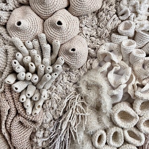 Coral reef fiber art wall hangings, decorative wall tapestries, abstract art, tapestry for the wall, macrame wall hangings, textile art image 7
