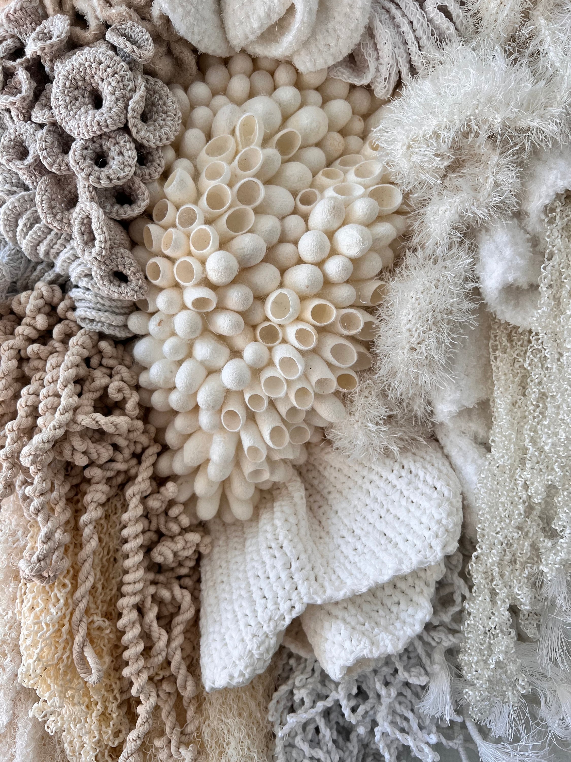 Coral Reef Textured Modern Wall Art, Wall Tapestry Hanging Woven ...