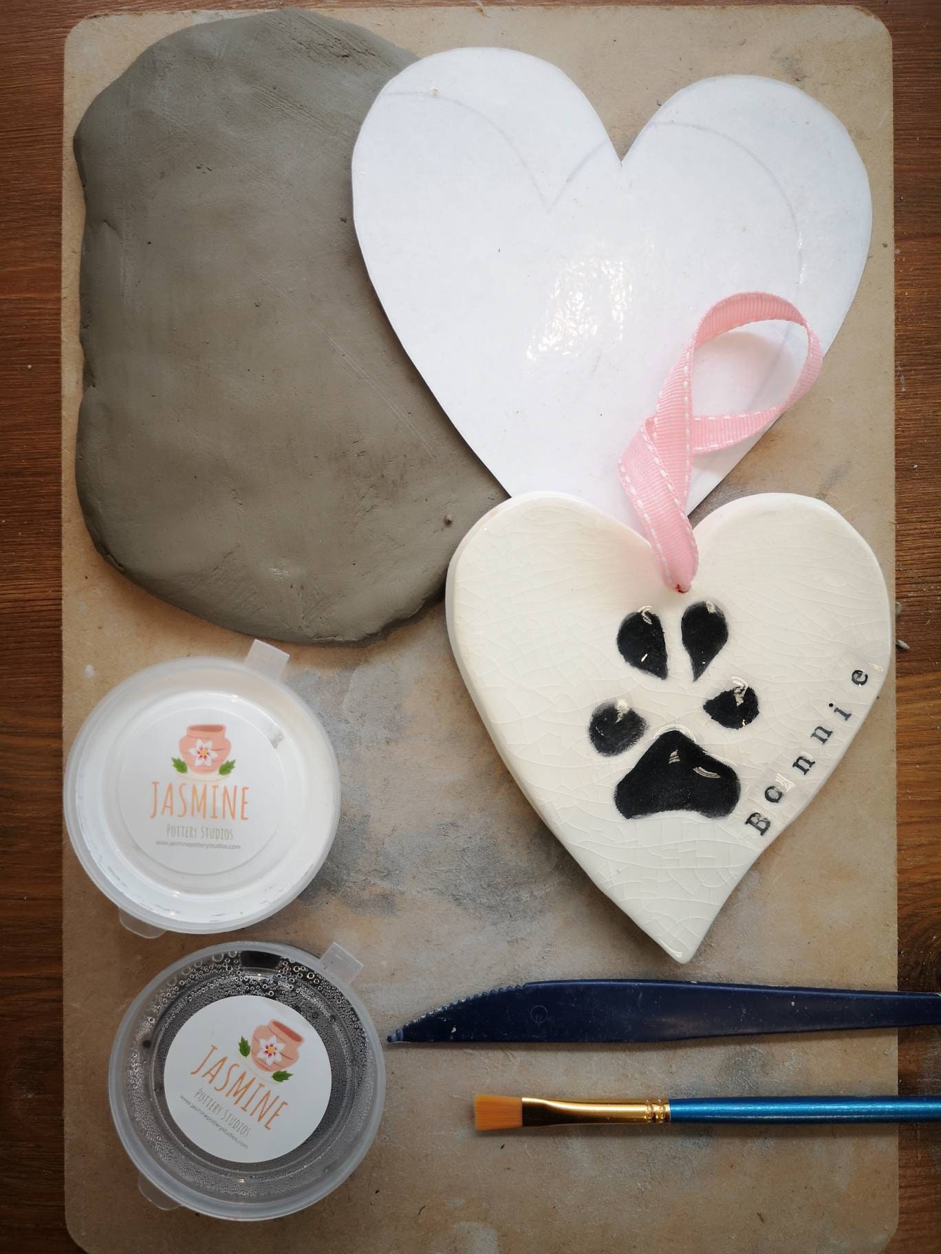 Paw Print Clay Kit DIY Craft at Home Prints Into Clay Air Etsy Australia