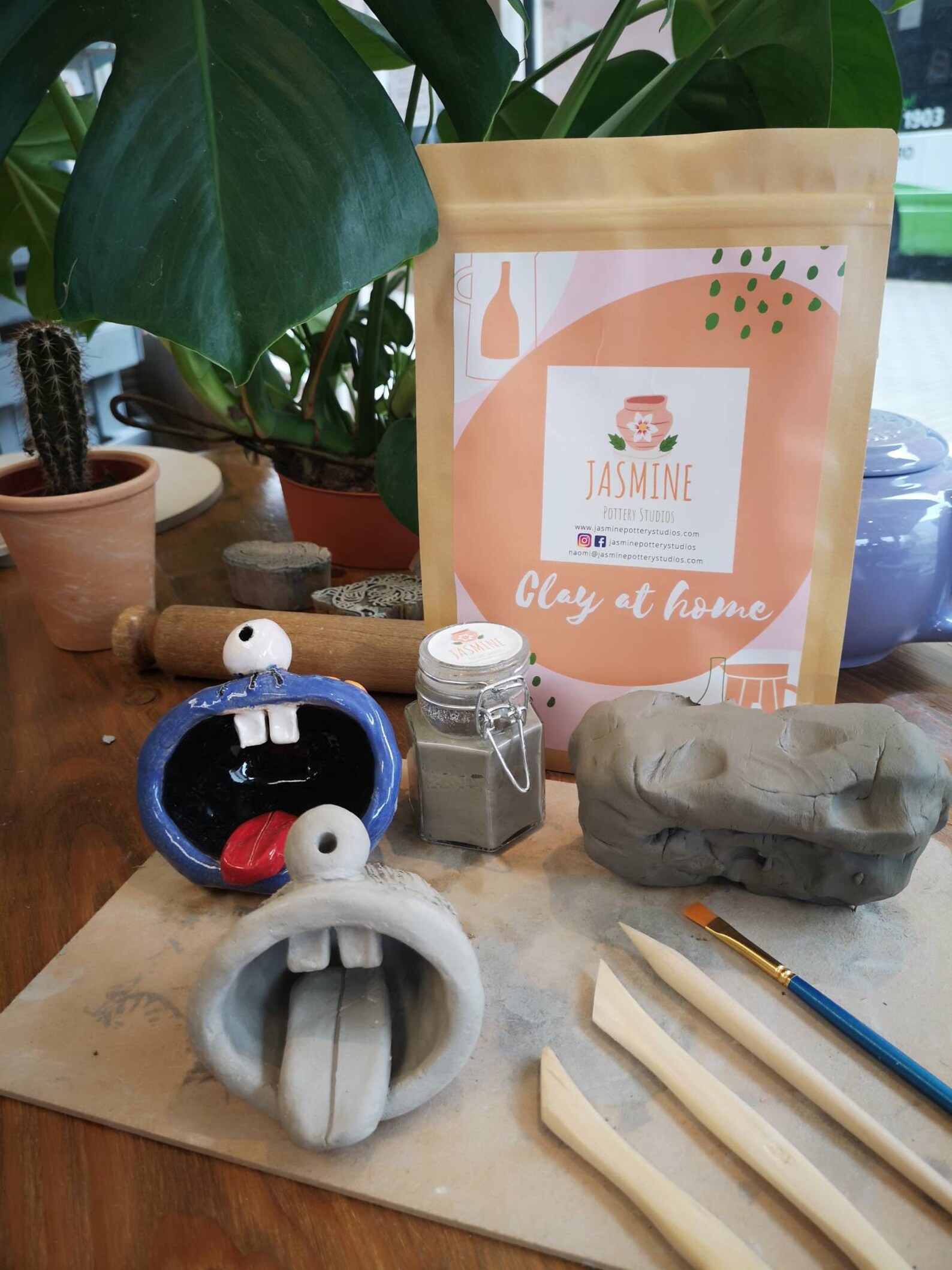 Clay Pottery Kit DIY Pottery at Home Kit for Kids Air Etsy