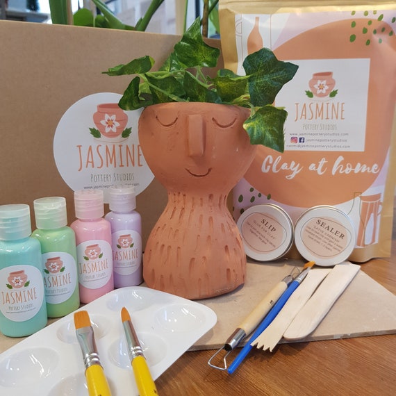 Make Your Own Air Dry Clay Pots craft kit pottery Lockdown Present Gift Set SALE Make Your Own Air Dry Clay Pots craft kit pottery Lockdown Present Gift Set SALE