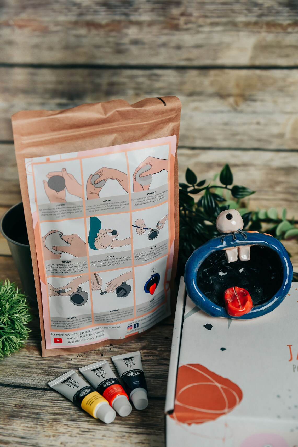 Clay Pottery Kit DIY Pottery at Home Kit for Kids Air Etsy