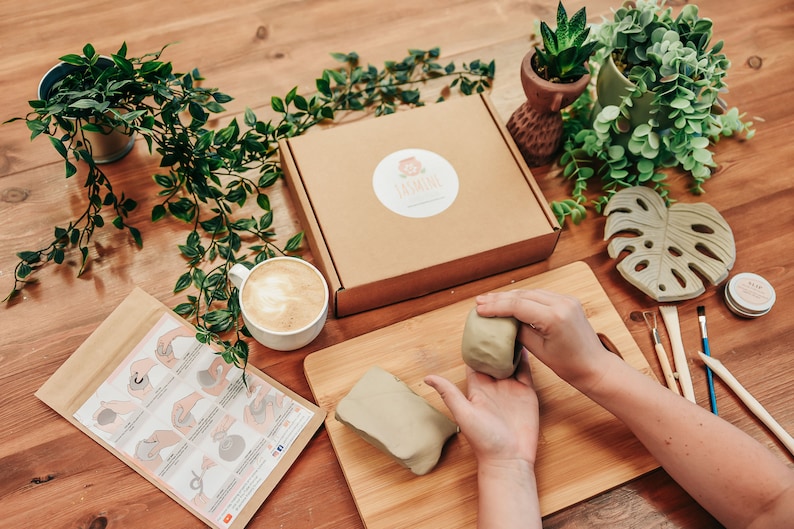 Clay Pottery Kit DIY Pottery at Home Kit for Kids Air Etsy