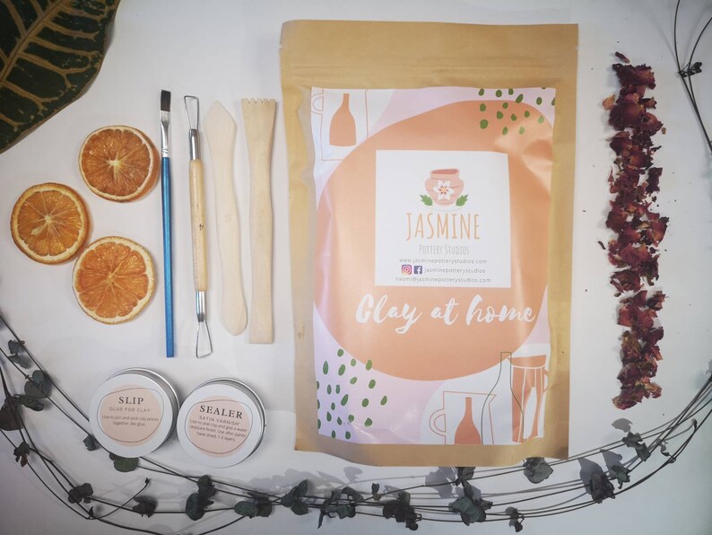 Clay Pottery Kit DIY Pottery at Home Kit for Kids Air Etsy