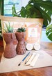 Clay Pottery Kit for 2 - Craft Your Own Plant Pot at Home. Air Drying Clay. Date night DIY kit.  Mothers Day, Birthday, Easter Gifts 