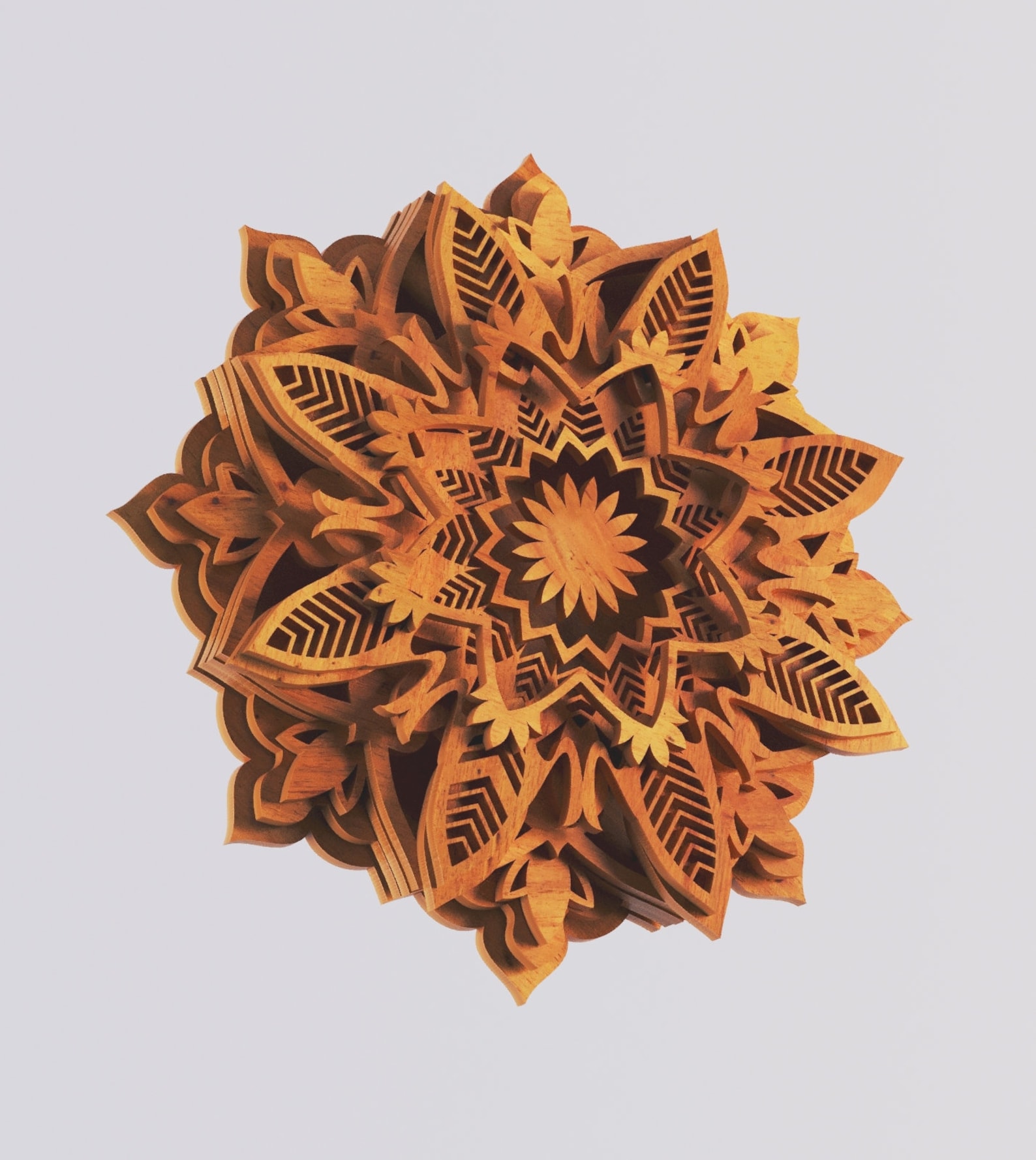 Download 3d mandala svg sunflower svg Laser cut Files layered Flower | Etsy
