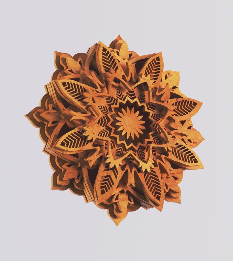 Download 3d mandala svg sunflower svg Laser cut Files layered ...