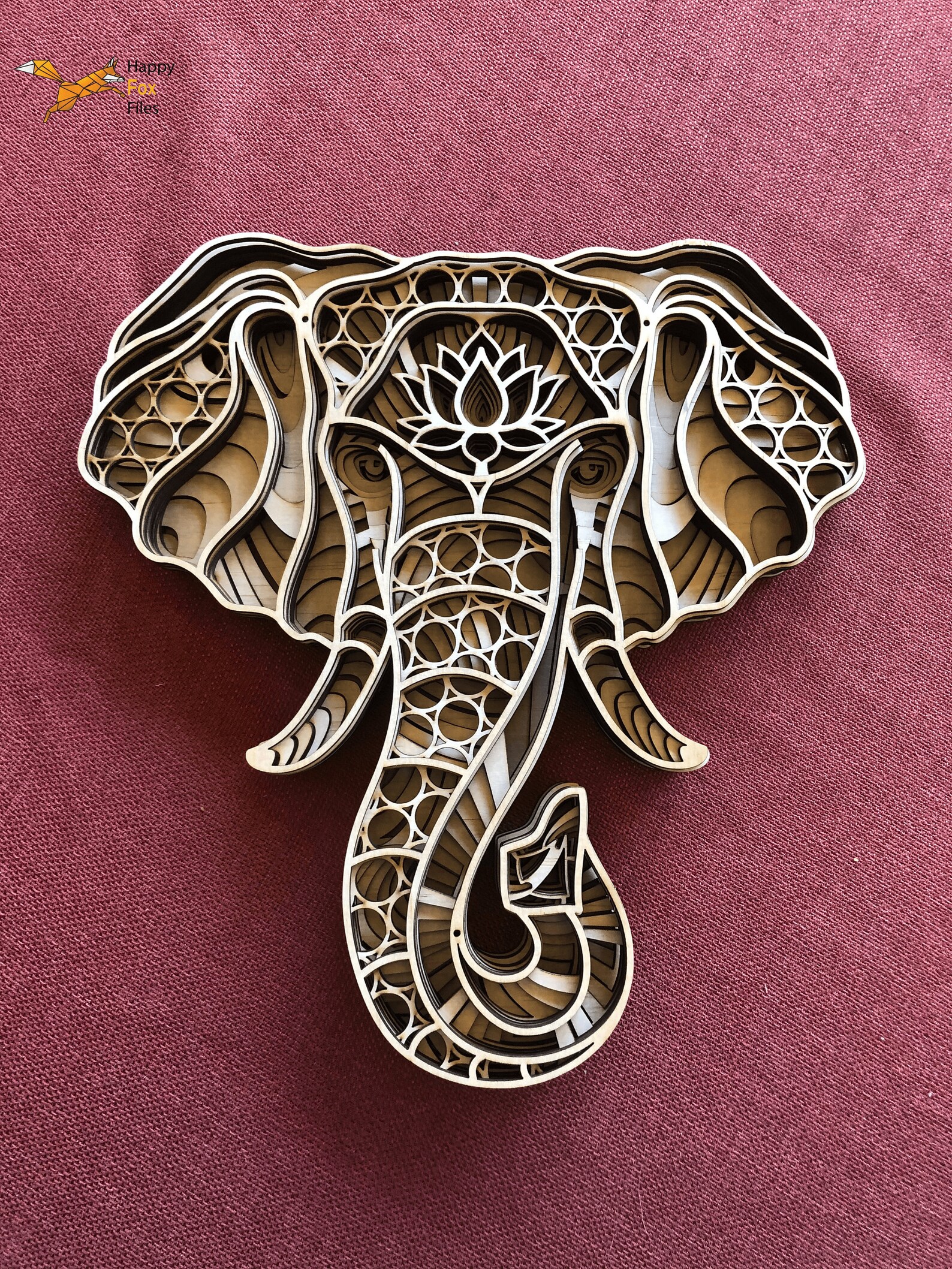 Download 3d mandala svg Elephant svg Laser cut Files Layered | Etsy