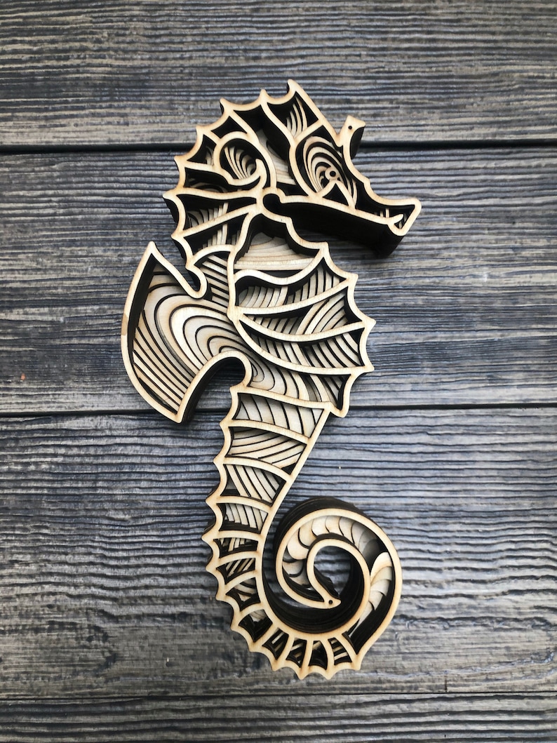 Download Laser cut Files 3d mandala svg Multilayer Seahorse Mandala ...
