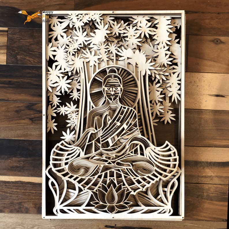 Download Laser cut Files 3d mandala svg Multilayer Mandala Buddha ...