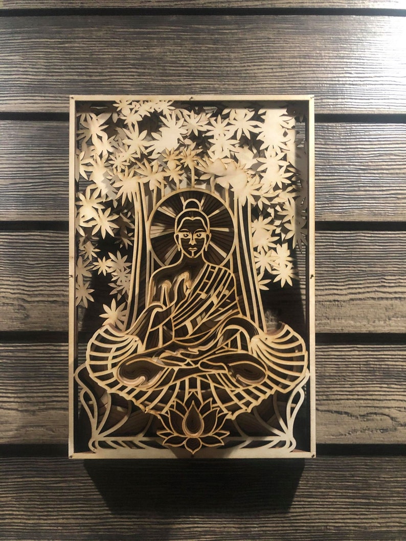 Download Laser cut Files 3d mandala svg Multilayer Mandala Buddha ...