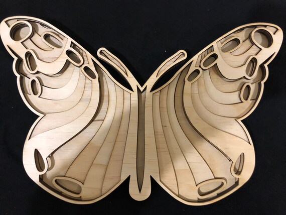 Download 3d Mandala Svg Butterfly Svg Laser Cut Files Layered Etsy