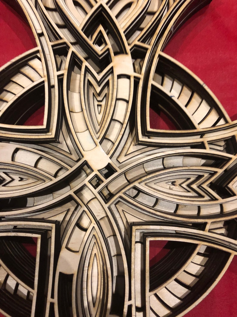 Download Laser cut Files 3d mandala svg Multilayer Celtic Cross Mandala | Etsy