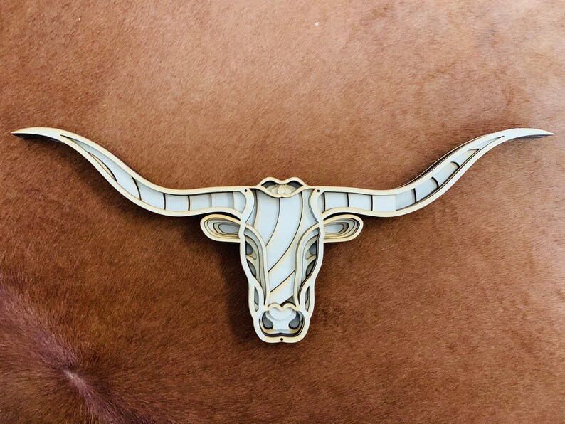 Download Laser cut Files 3d mandala svg Multilayer Mandala Longhorn ...