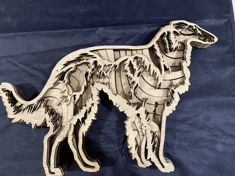Download Glowforge Dxf Pdf Ai Laser Cut Files Cricut Svg Svg Cdr Layered Russian Borzoi Dog Mandala 3d Mandala Svg Dog Svg Maker Supplies Electronics Accessories