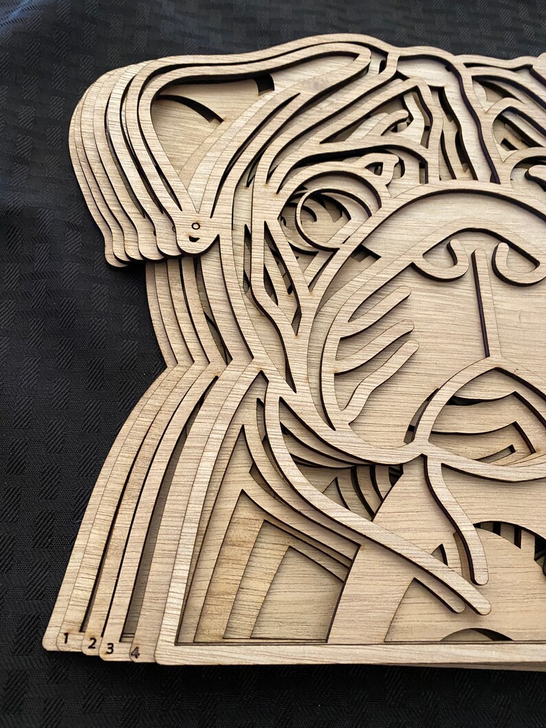 Download Laser cut Files 3d mandala svg Multilayer Mandala Pug Dog ...