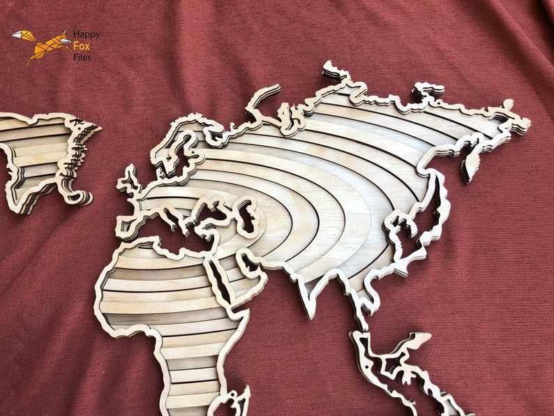 Download Laser Cut Files 3d Mandala Svg Multilayer Mandala World Map Etsy