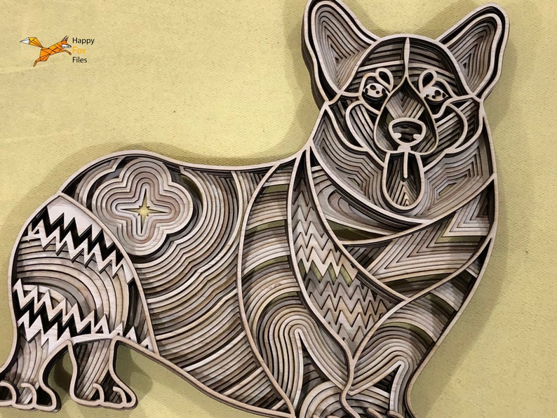 Download 3d mandala svg Corgi svg Laser cut Files layered Corgi Dog ...