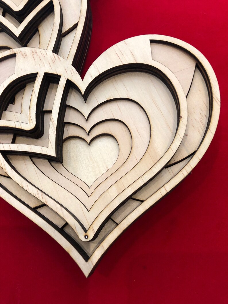 Download Laser cut Files 3d mandala svg Multilayer Mandala Hearts ...