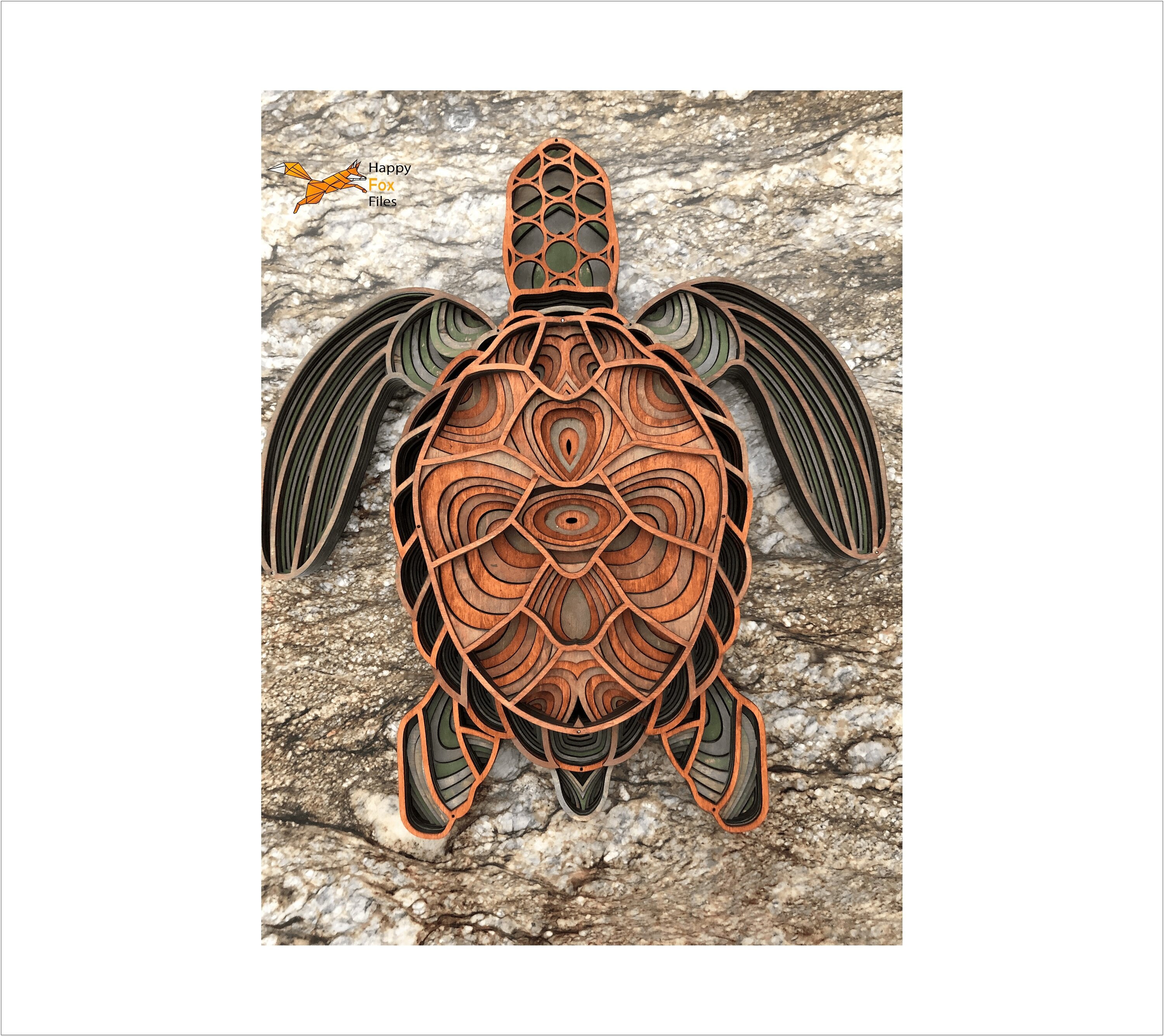 Download 3d Mandala Svg Sea Turtle Svg Laser Cut Files Layered Sea Etsy