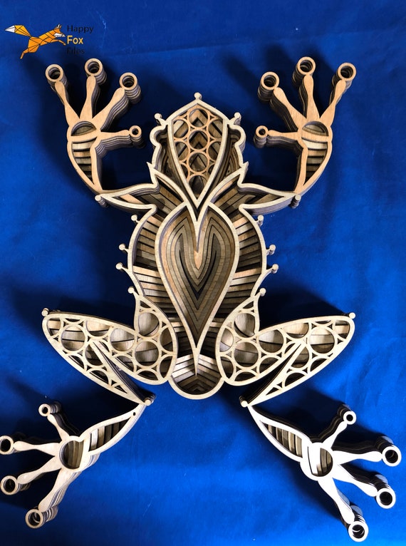 Download 3d Mandala Svg Frog Svg Laser Cut Files Layered Frog Etsy