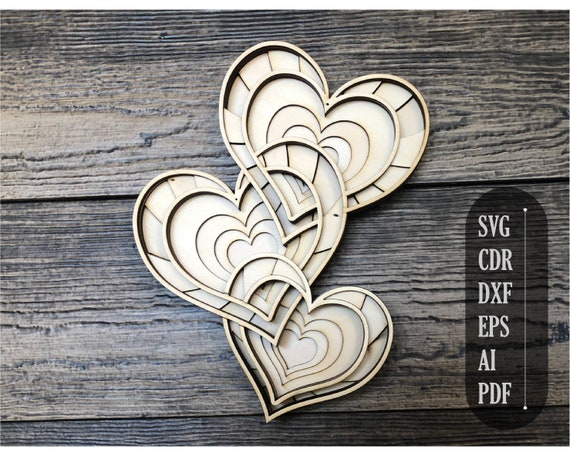 Download 3d Mandala Svg Heart Svg Laser Cut Files Layered United Etsy