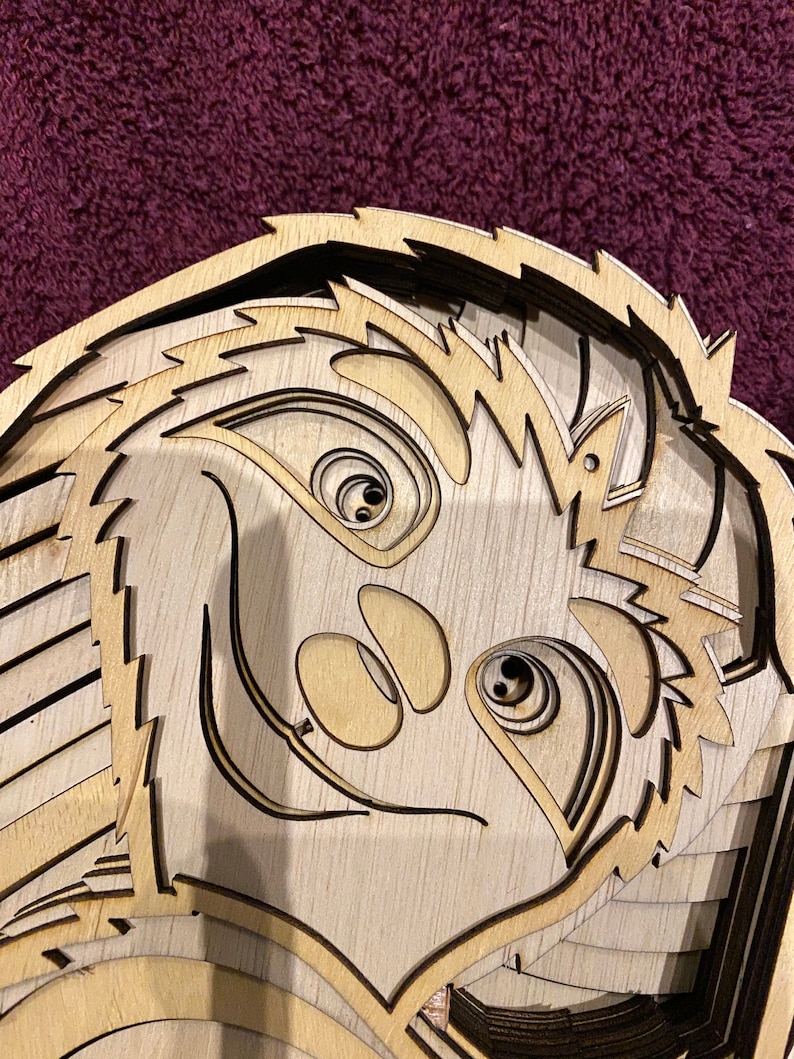 Download Laser cut Files 3d mandala svg Multilayer Mandala Sloth | Etsy