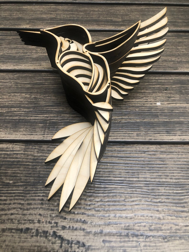 Download 3d mandala svg Hummingbird svg Laser cut Files layered | Etsy