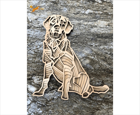 Download 3d Mandala Svg Dog Svg Laser Cut Files Layered Golden Etsy