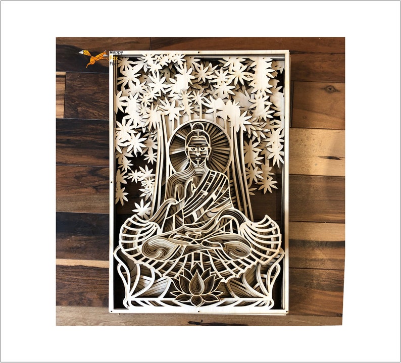 Download Laser cut Files 3d mandala svg Multilayer Mandala Buddha ...