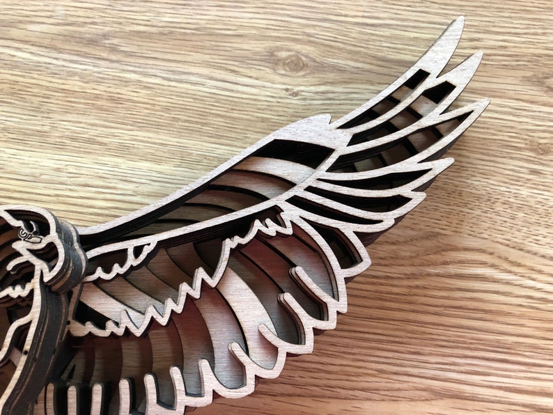 Download Template Files For Laser Cutting Multilayer Mandala The Soaring Eagle Digital Cnc Pattern Vector Plans Blueprint Model 3d Volumetric Drawing 3d Printing Craft Supplies Tools