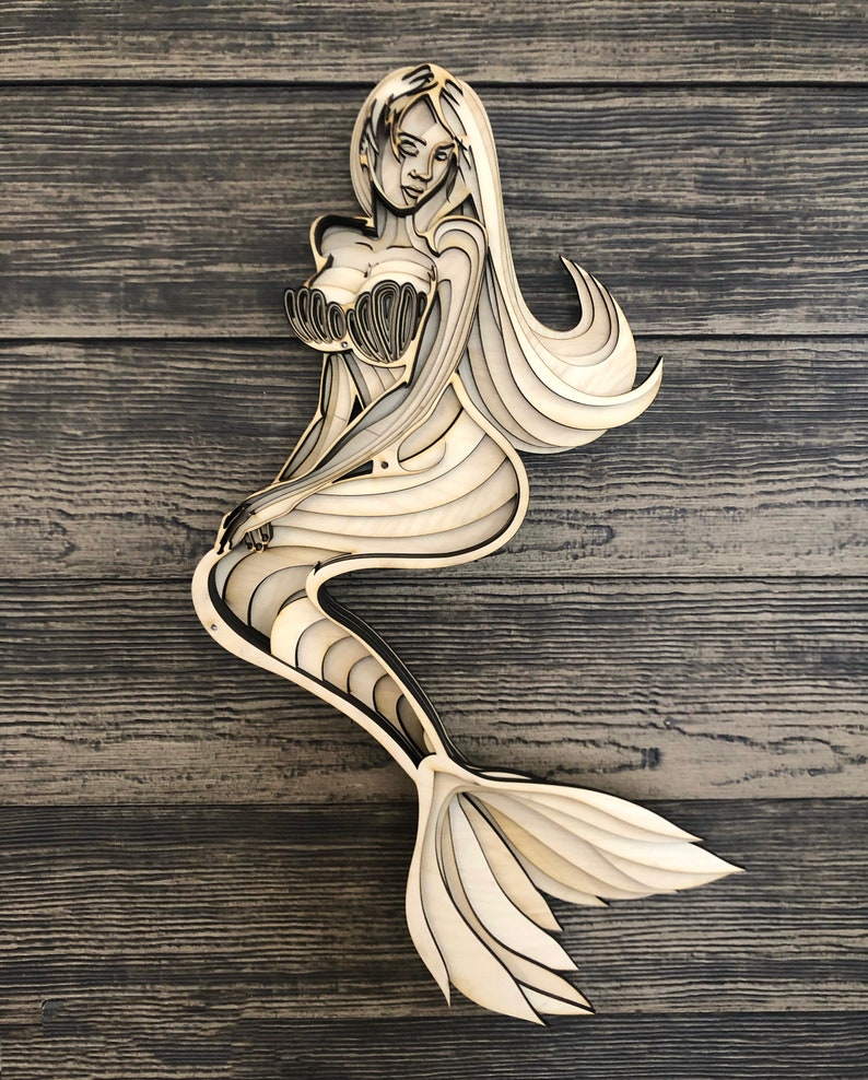 Download 3d mandala svg Mermaid svg Laser cut Files layered Mermaid ...