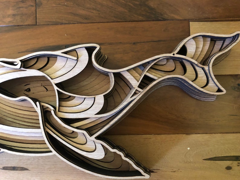 Download Laser cut Files 3d mandala svg Whale Files for CNC laser DXF | Etsy