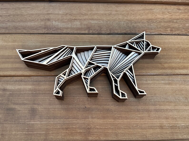 3d Mandala Svg Fox Svg Laser Cut Files Layered Fox Cricut Etsy