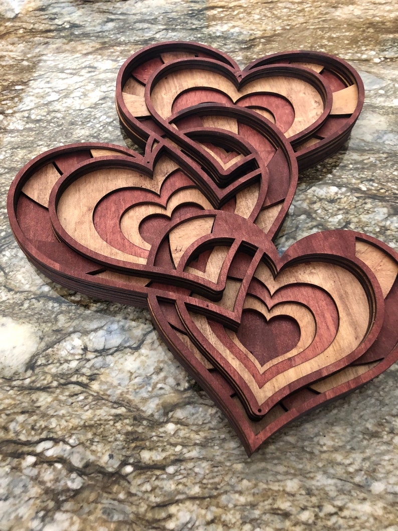 Download 3d mandala svg heart svg Laser cut Files layered United | Etsy