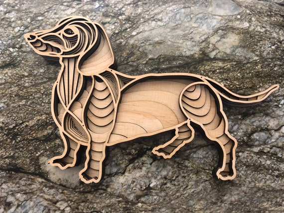 Download 3d Mandala Svg Dachshund Svg Laser Cut Files Layered Etsy