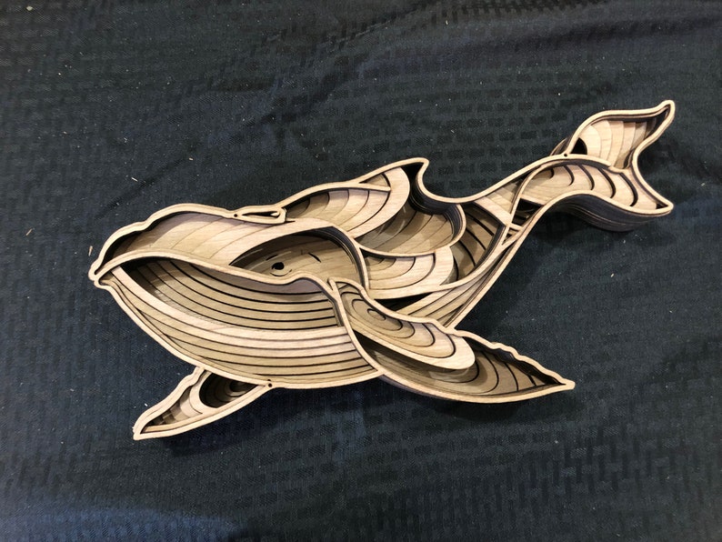 Download Laser cut Files 3d mandala svg Whale Files for CNC laser DXF | Etsy