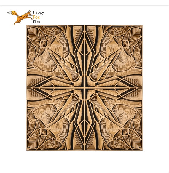 Download Free Laser Cut Files 3d Mandala Svg Multilayer Mandala Sompass Etsy SVG Cut Files