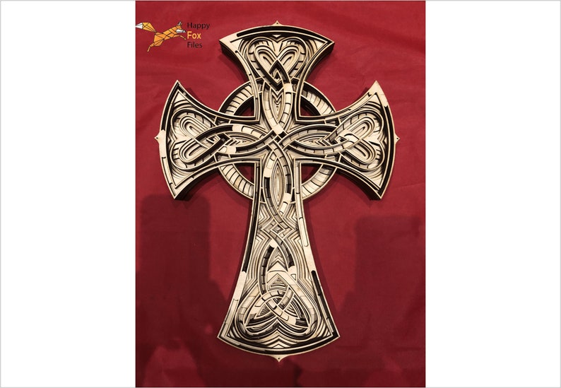 Download Laser cut Files 3d mandala svg Multilayer Celtic Cross ...