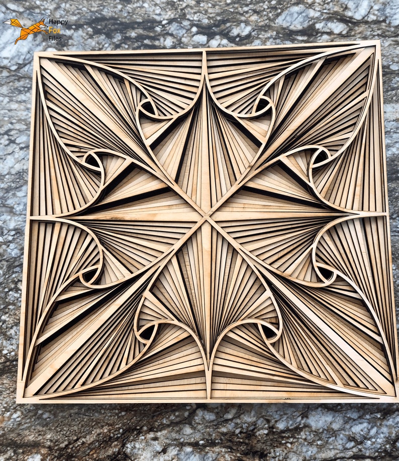Download Patterns Template Files For Laser Cutting Multilayer Mandala Geometry 1 Digital Cnc Pattern Vector Plans Blueprint Model 3d Volumetric Drawings 3d Printing