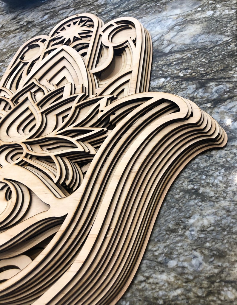 Laser cut Files 3d mandala svg Multilayer Mandala Hand of ...