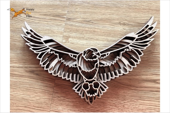 Download Eagle Mandala Svg 3d Mandala Svg Bird Svg Laser Cut Files Etsy