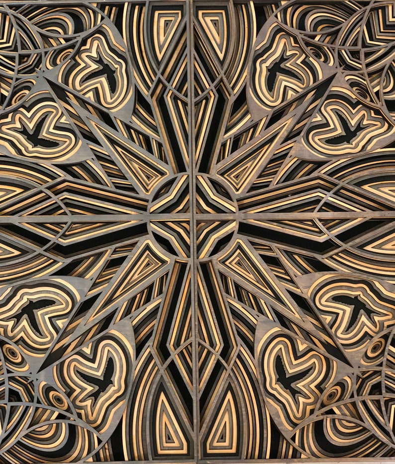 Download Laser cut Files 3d mandala svg Multilayer Mandala Сompass ...