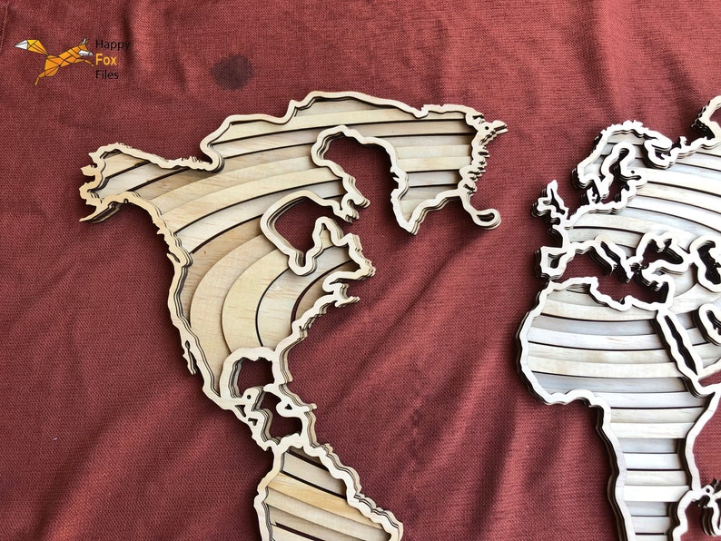 Download Laser Cut Files 3d Mandala Svg Multilayer Mandala World Map Etsy