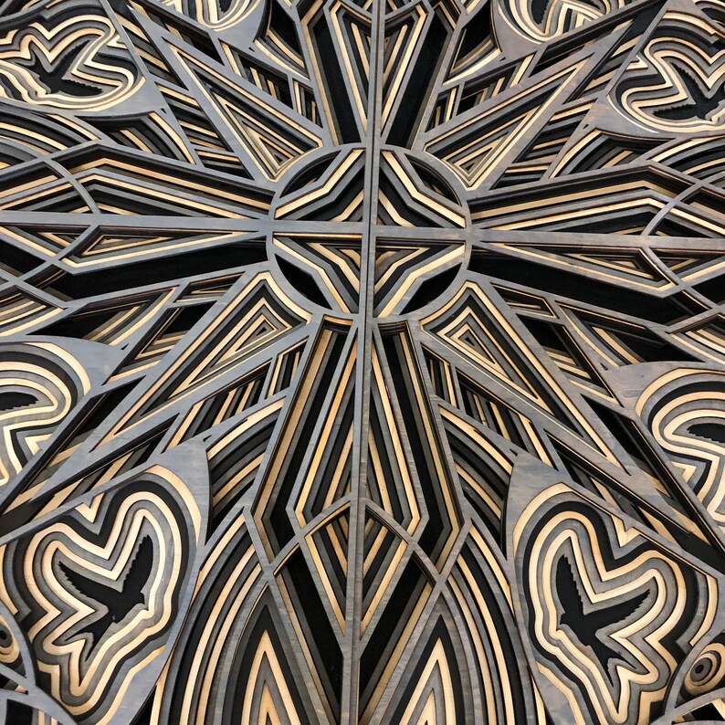 Download Laser cut Files 3d mandala svg Multilayer Mandala Сompass ...