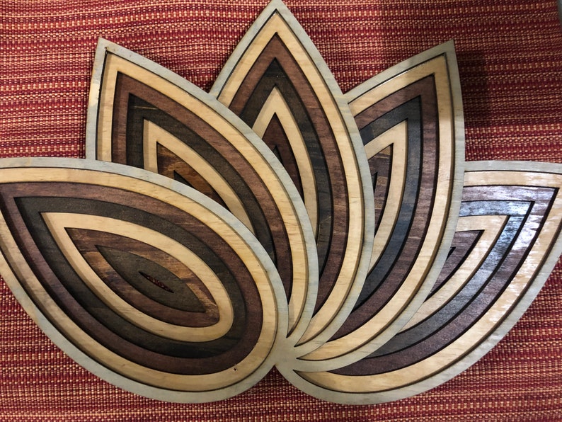 Download Laser cut Files 3d mandala svg Multilayer Mandala SET of Lotus | Etsy
