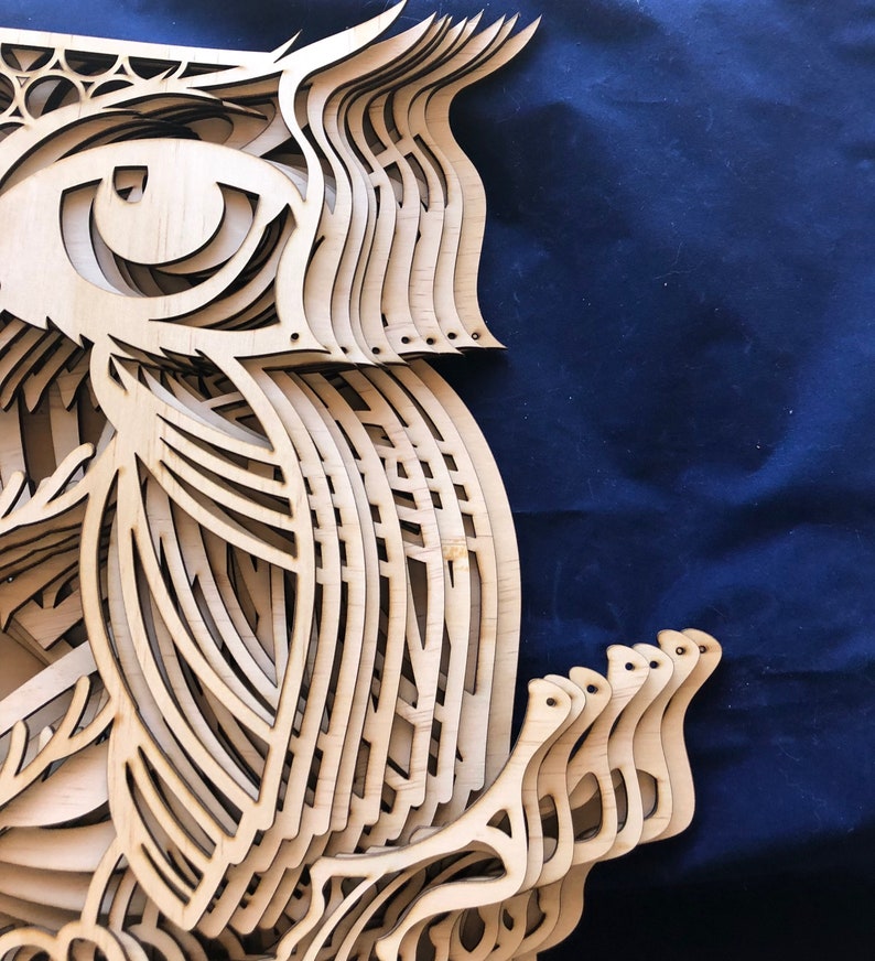 3D Owl Mandala Svg - Layered SVG Cut File