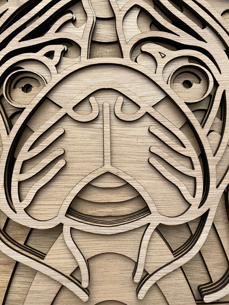 Laser cut Files 3d mandala svg Multilayer Mandala Pug Dog ...